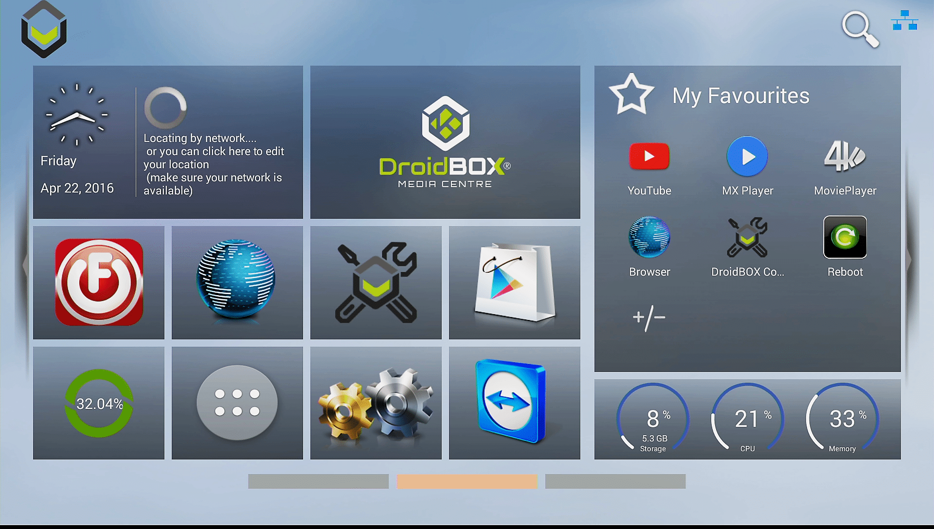 T8 OTA 2016 aprile Homescreen