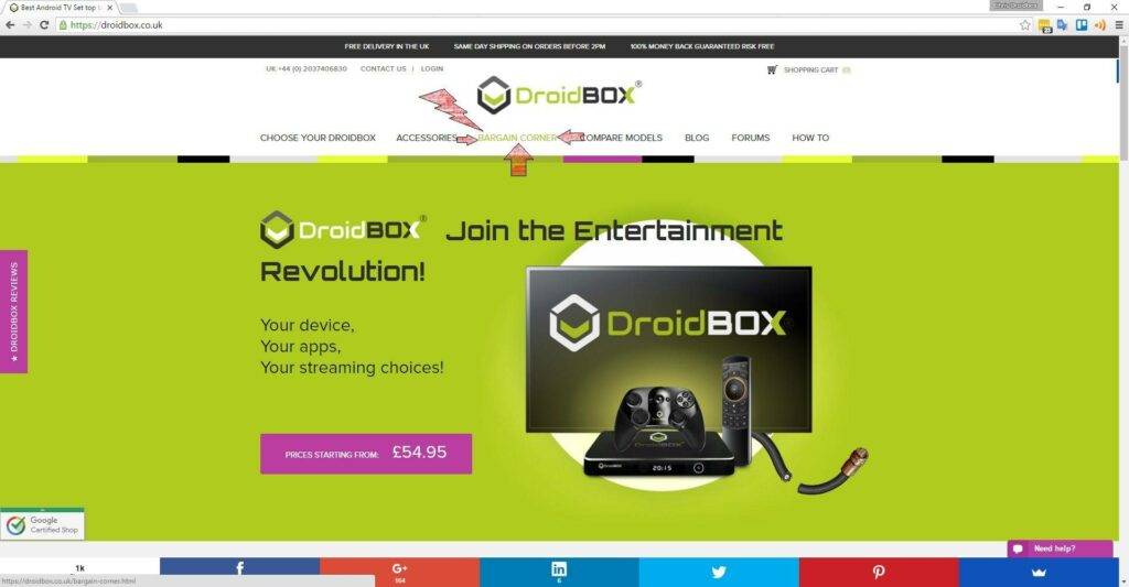 O canto das pechinchas da DroidBOX
