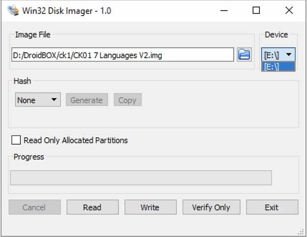 Win32 Disk Imager