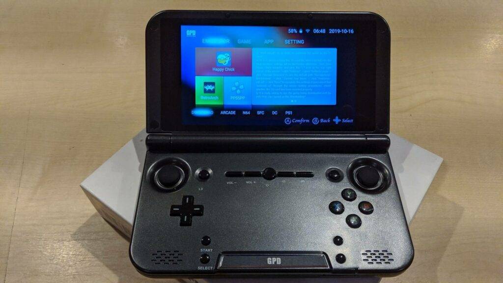 GPD XD Plus homescreen
