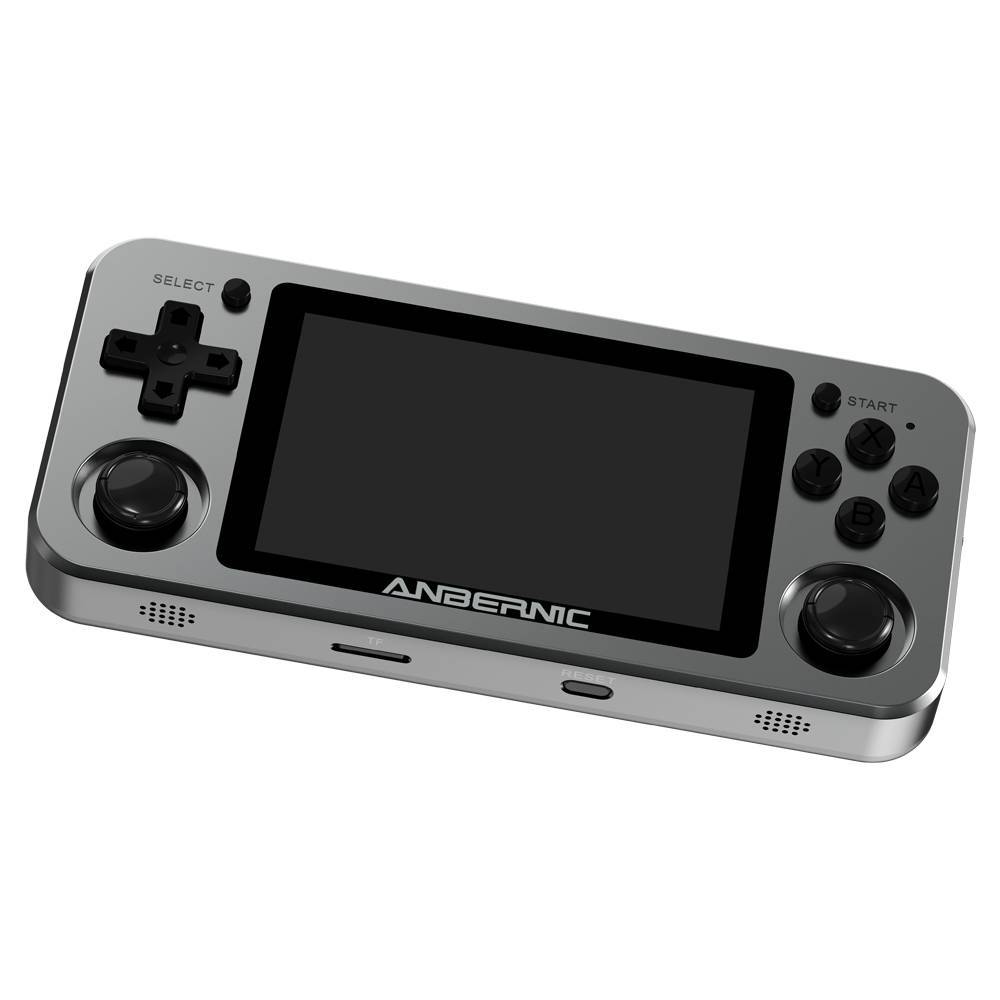 ANBERNIC RG351M Space Grey - Shown from the front at angle