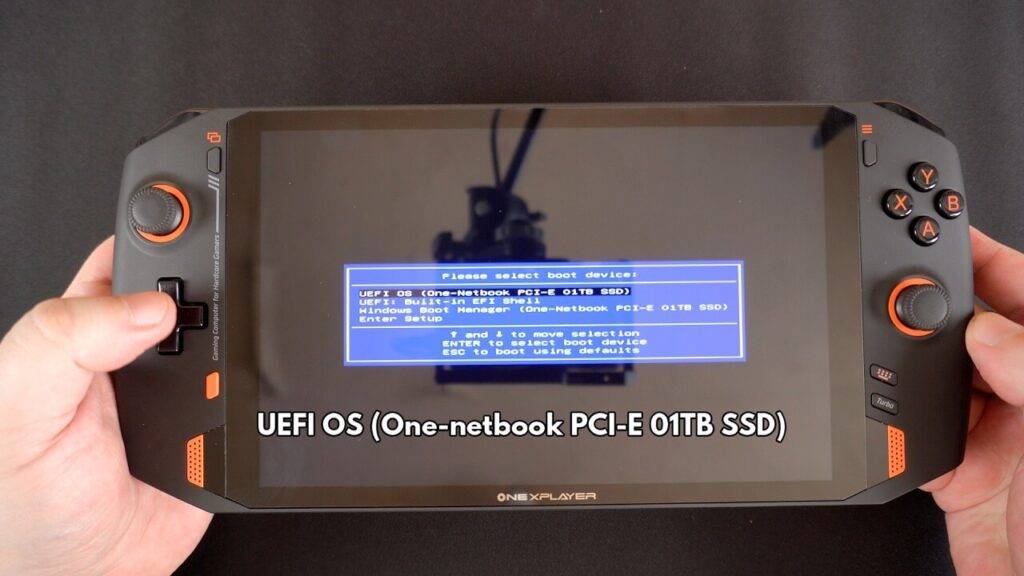 ONEXPLAYER 1S Boot Menu