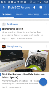 DroidBOX Forum App Screenshot