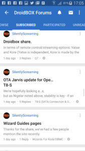 DroidBOX Forum App Screenshot