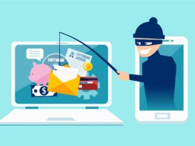 Your online security - Why should you care? Image showing scammer stealing data