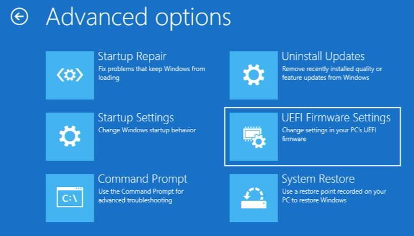 GPD Win 3 Startup Options Step 3