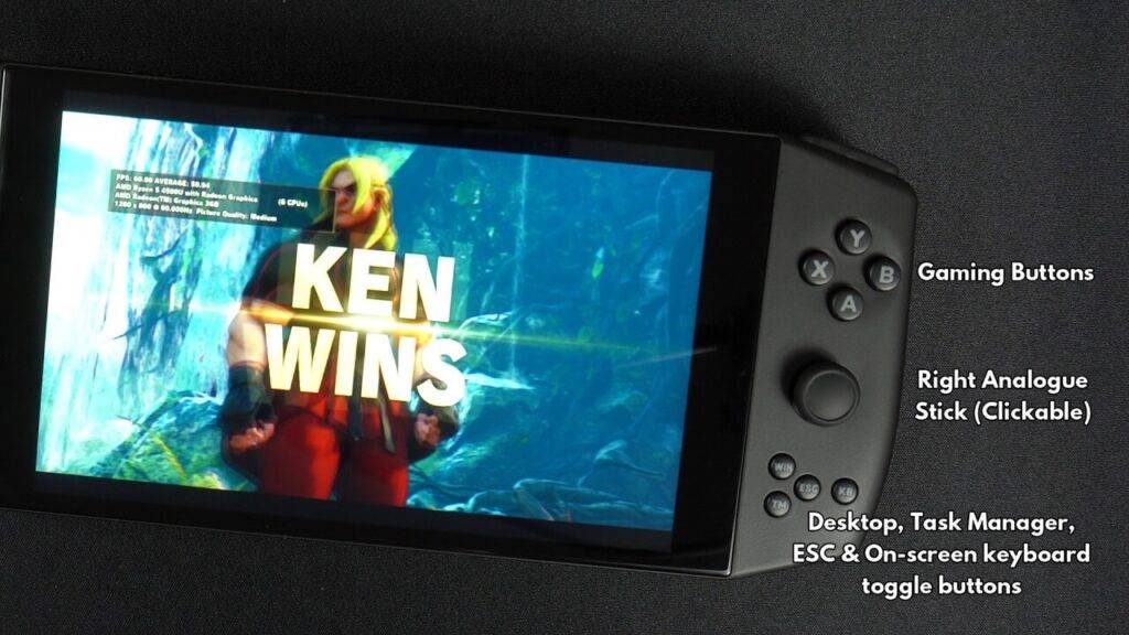 Right side of the handheld