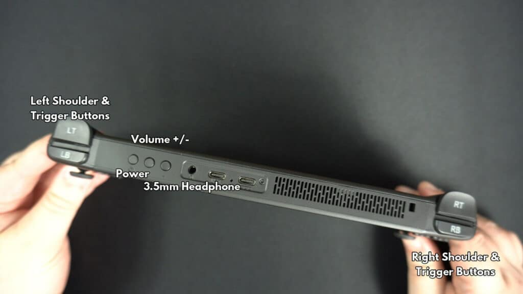 Top of the device