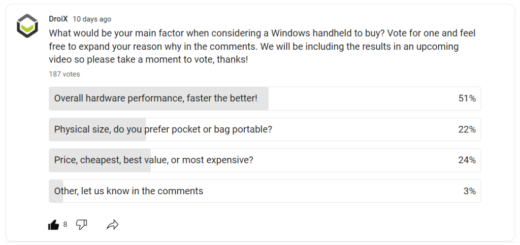 Best Handheld Gaming PC Viewers Poll