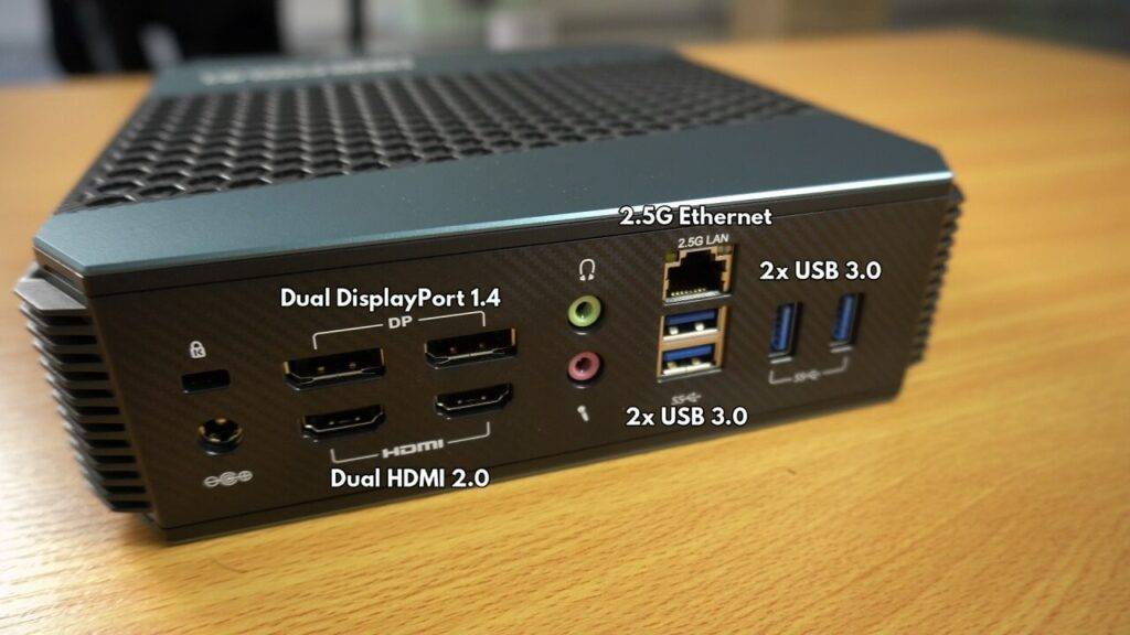 Vista trasera del MiniForos HX90