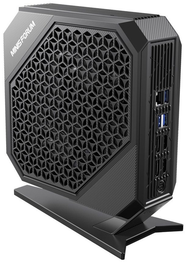 Vista posteriore di MinisForum HX80G