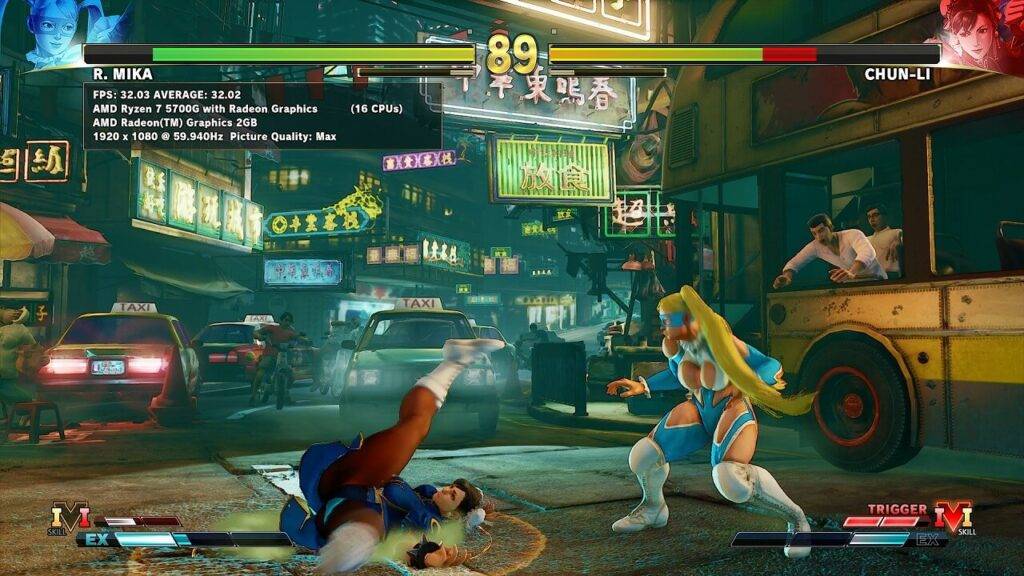 X500 Street Fighter V Benchmark Results