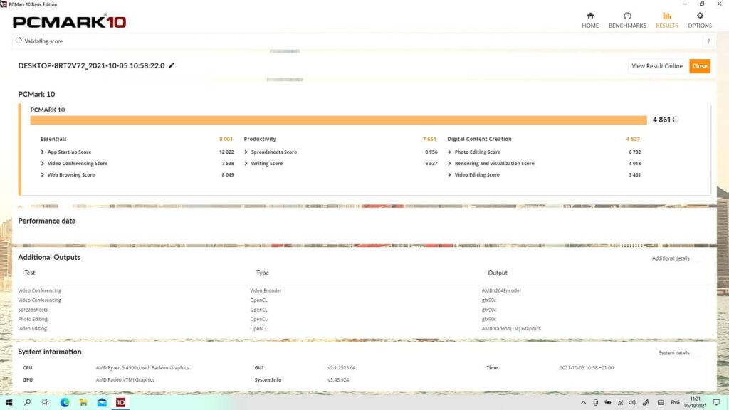 PCMark Benchmark Score