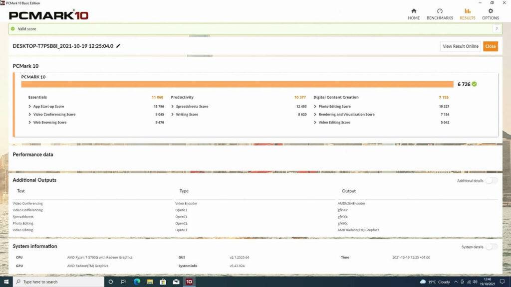 PCMark Benchmark Results