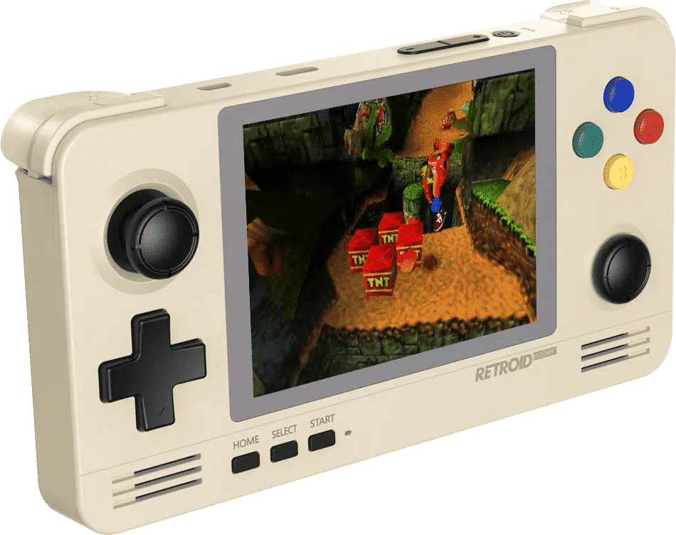 RETROID Pocket 2 SNES a colori - Vista frontale ad angolo