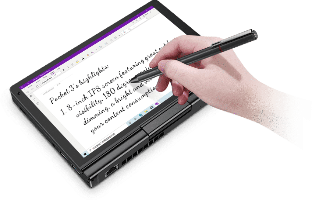 GPD POCKET 3 Stylus Support kézírás megjelenítése