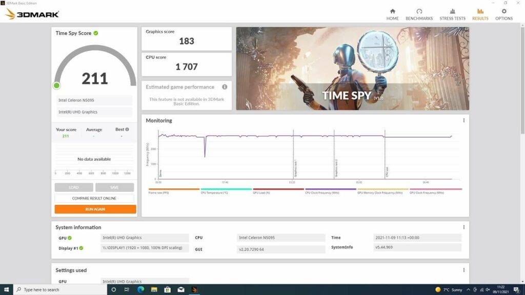3DMark Benchmark rezultāts