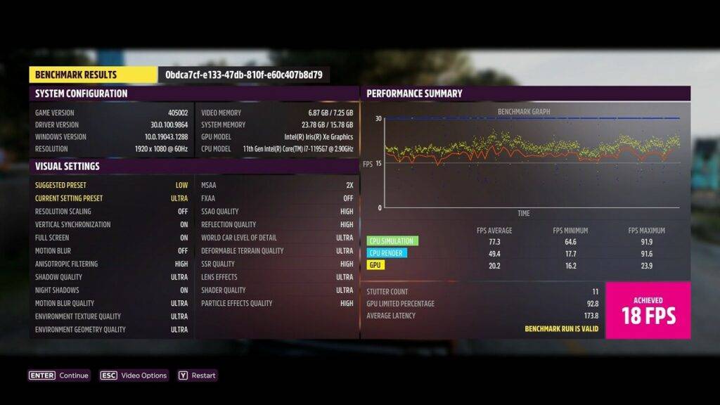 ONEXPLAYER 1S Ultra iestatījumi