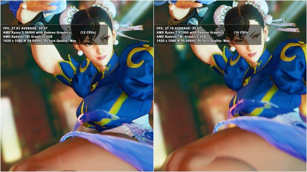 Резултати от бенчмарка на Street Fighter V