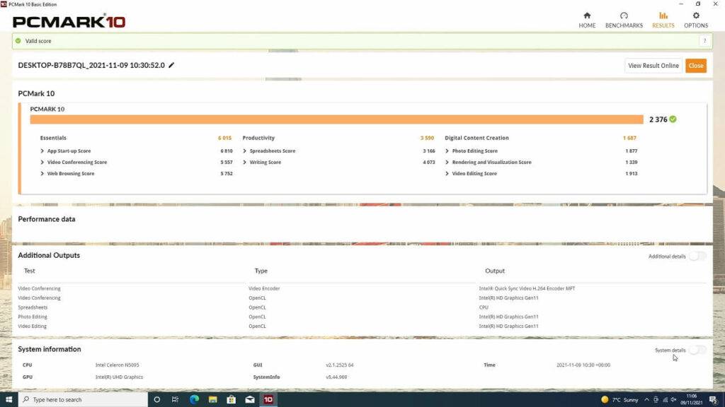 PCMark Benchmark JB95