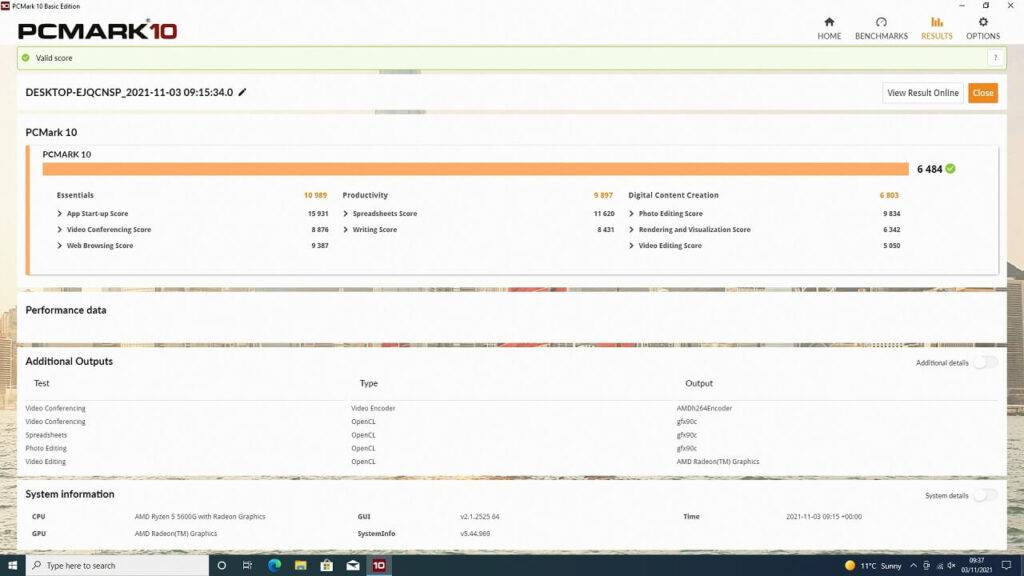 Minisforum X500 Ryzen 5 PCMark Резултат