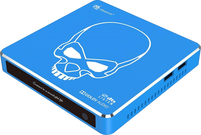 GT King Pro Android TV Box - Vista frontale angolata