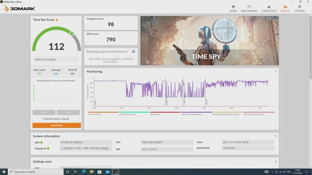 Rezultat benchmark 3DMark