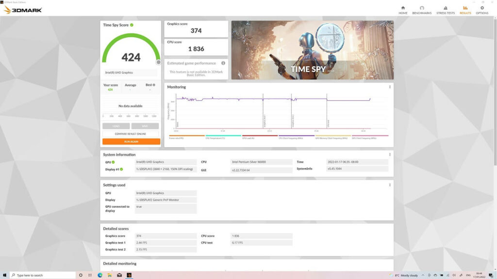 3DMark Benchmark Result