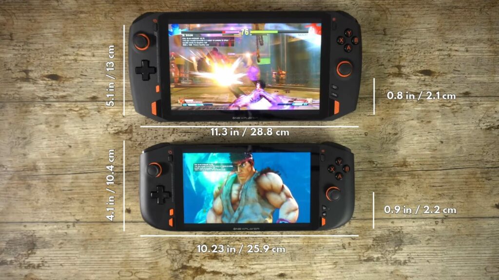 ONEXPLAYER 1S vs MINI Porównanie rozmiarów