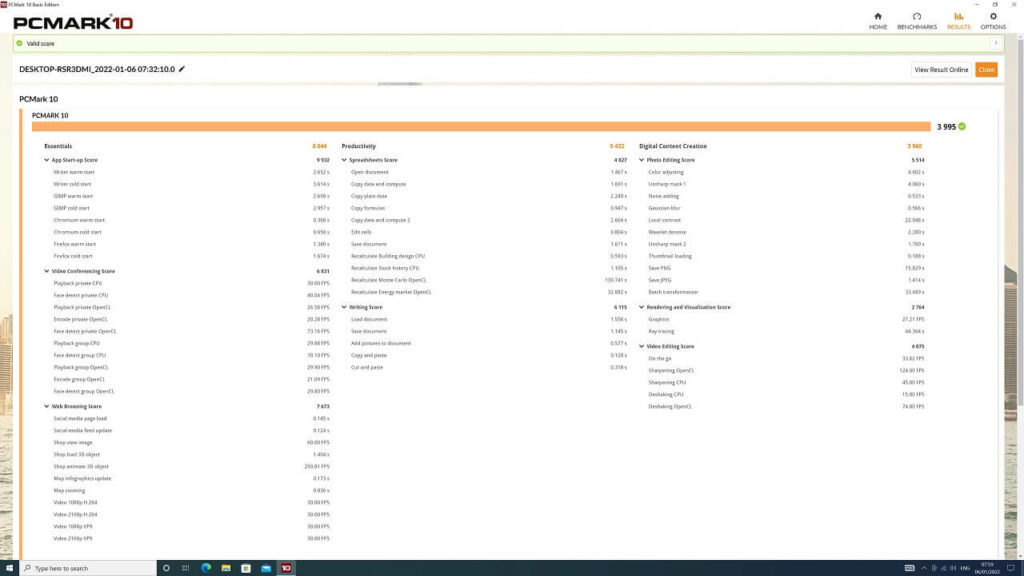 PC Benchmark Results