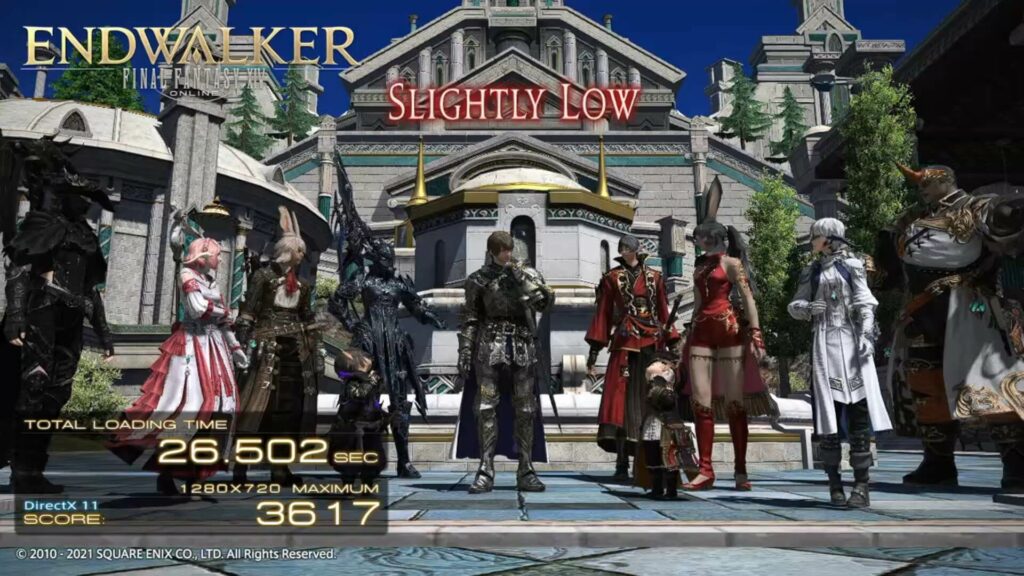 Final Fantasy XIV benchmark result