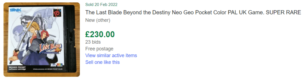 You will need deep pockets to collect Neo Geo Pocket games