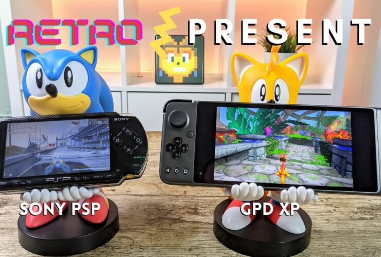 Retro Present Sony PSP and GPD XP Android retro gaming handheld