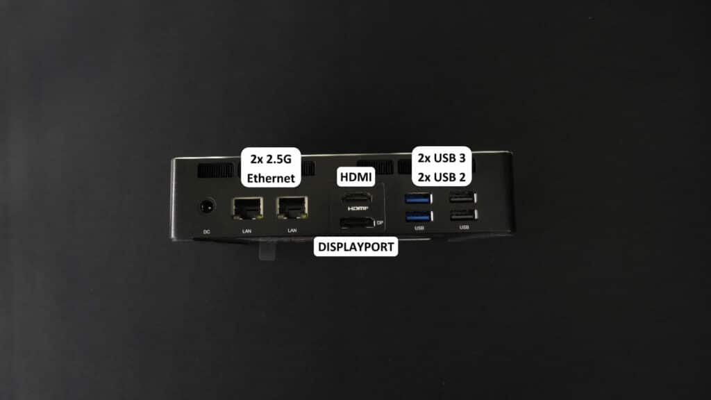 Beelink GTR5 Review - zadní pohled