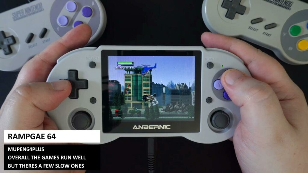 Mupen64plus kör Rampage 64