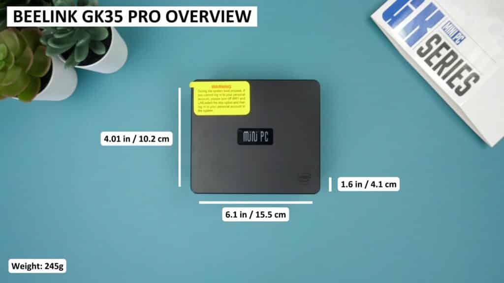 Dimensioni di Beelink GK35 Pro