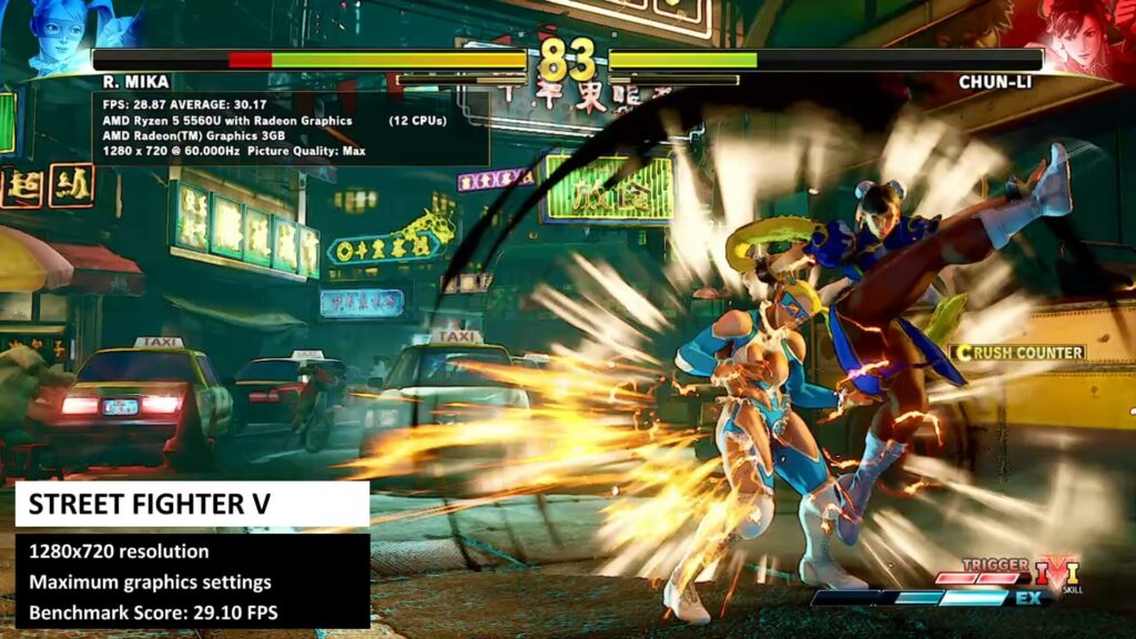 AYA NEO Air Street Fighter V Benchmark