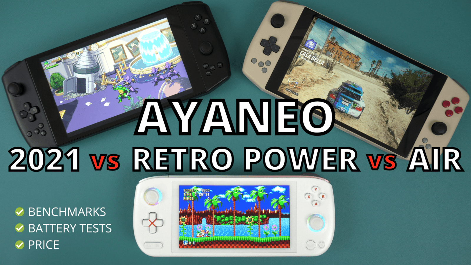 AYANEO AIR vs 2021 vs Retro Power