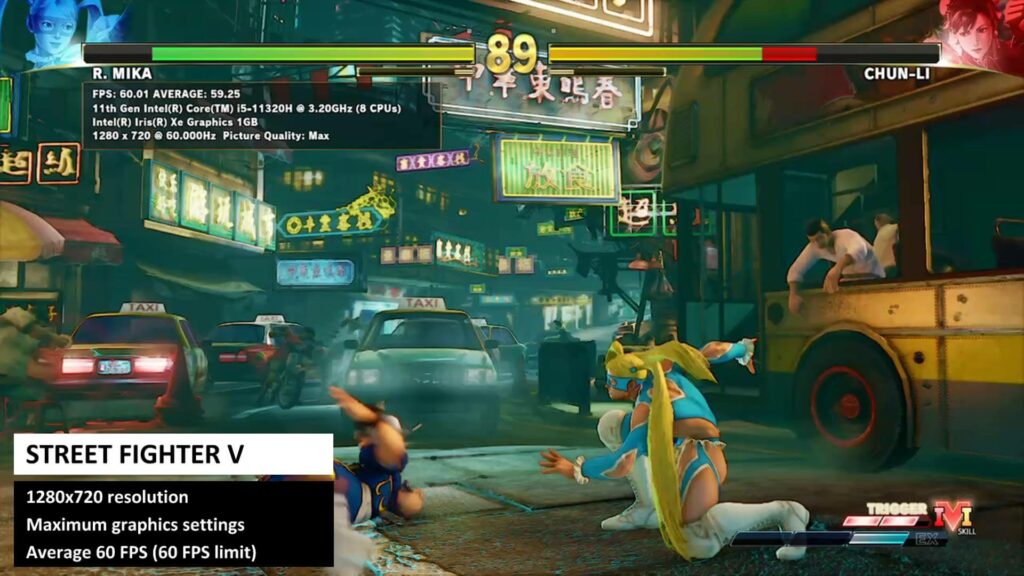 Street Fighter V Benchmark Result