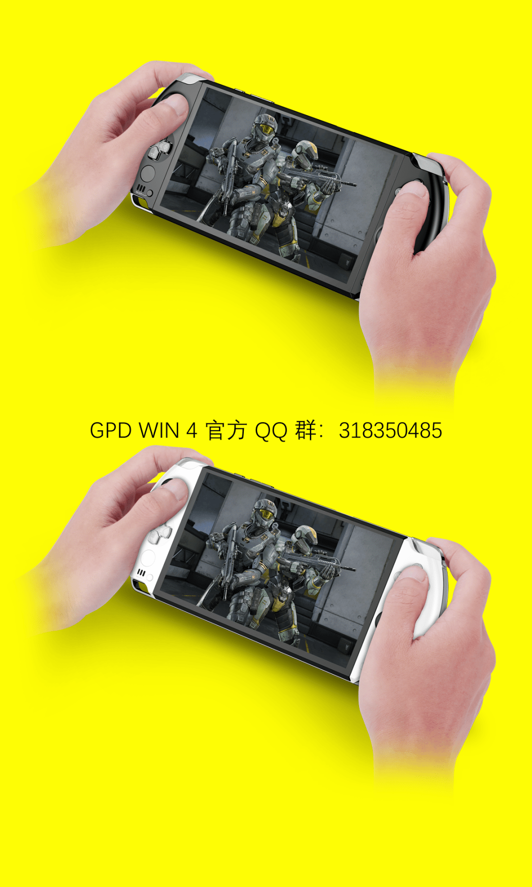 Asmuo, žaidžiantis GPD WIN 4