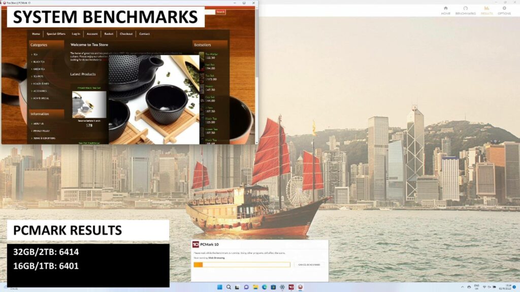 Résultats du benchmark PCMark