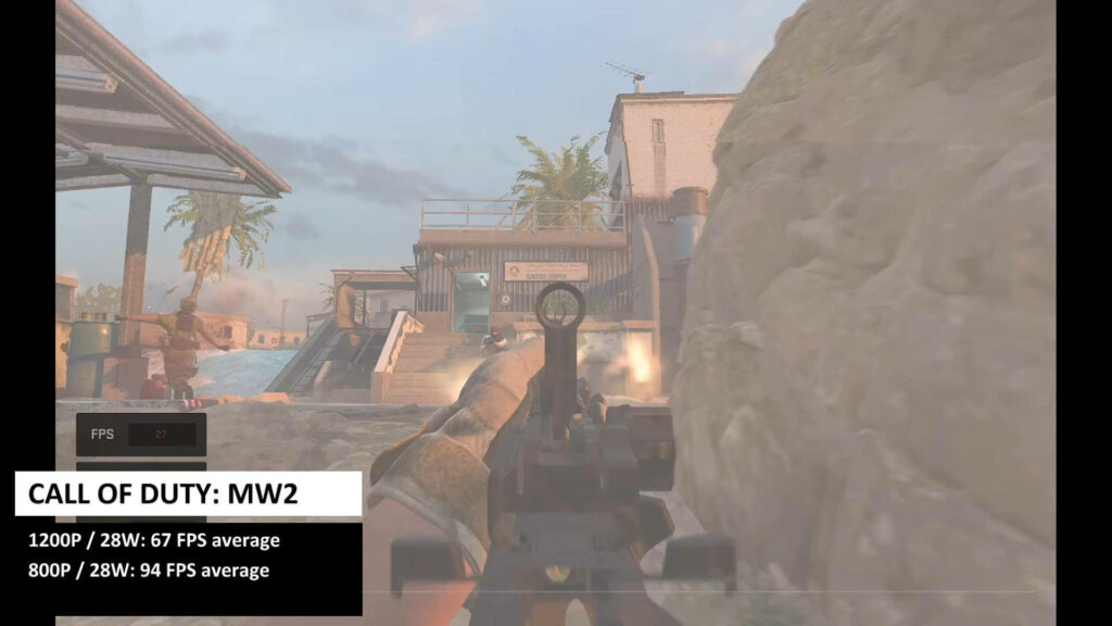 AYANEO 2 Výsledek benchmarku Call of Duty Modern Warfare 2