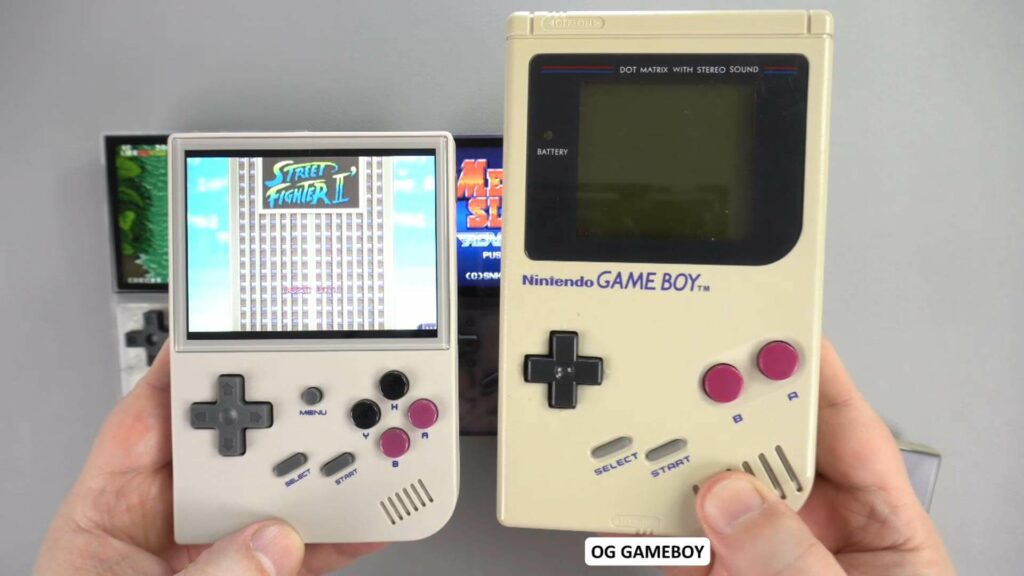 RG35XX comparado com o Gameboy