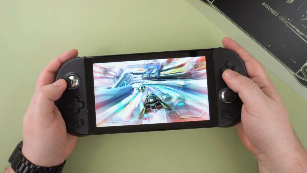 AYANEO Geek Playstation 3 emulator with Wipeout HD