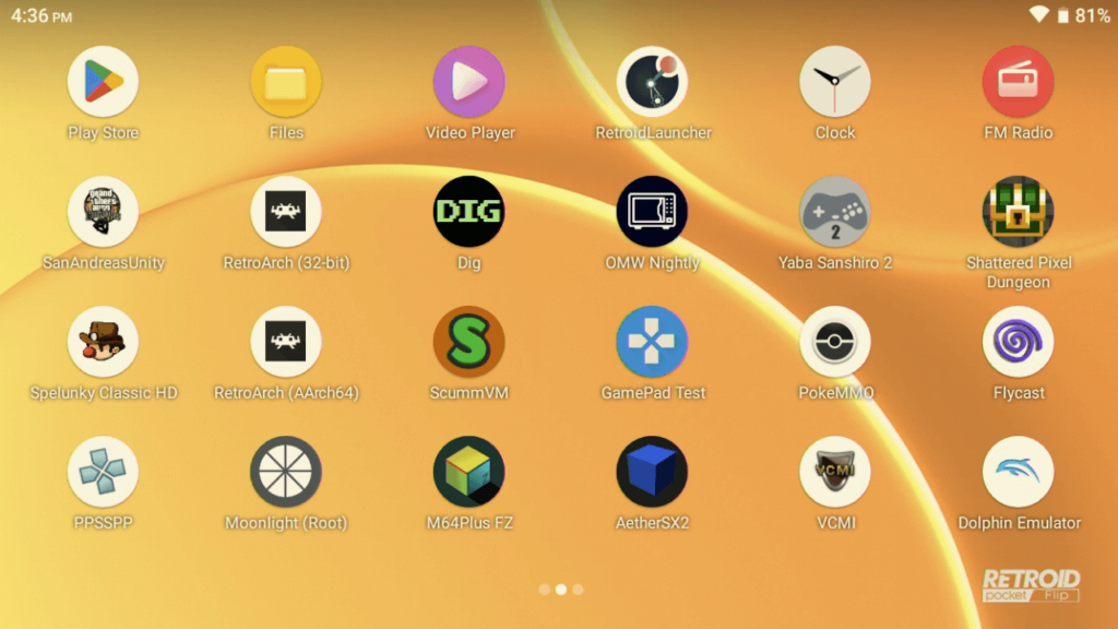 Android Launcher Retroid Pocket Flipile
