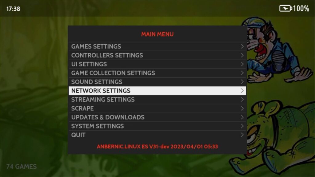 Anbernic RG353PS OS Settings