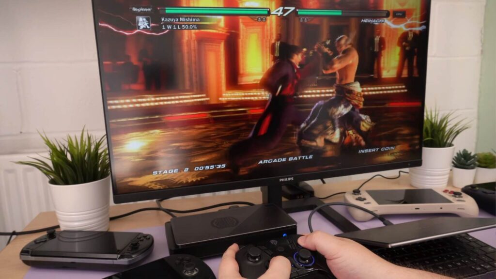 RPCS3 Tekken 6 ar GPD G1 eGPU dokstaciju ir viegli palaist ar pilnu jaudu