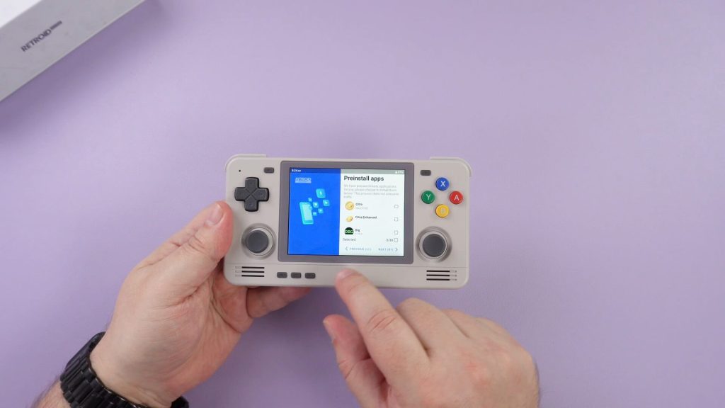Retroid Pocket 2S Startup Wizard