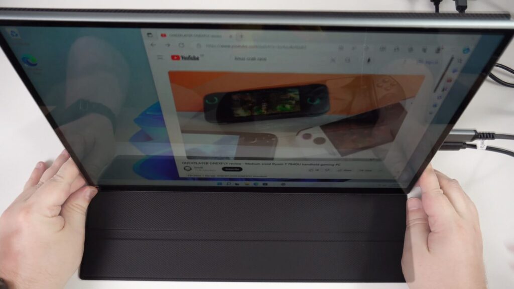DroiX 15,6 Zoll tragbarer Monitor mit Standfuß