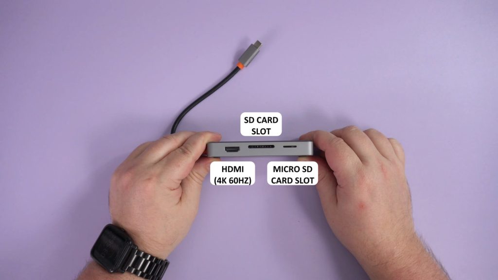 DroiX NT8 clear USB hub front view